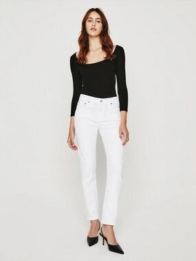 AG Ex Boyfriend Slouchy Slim In 1 Year Classic White